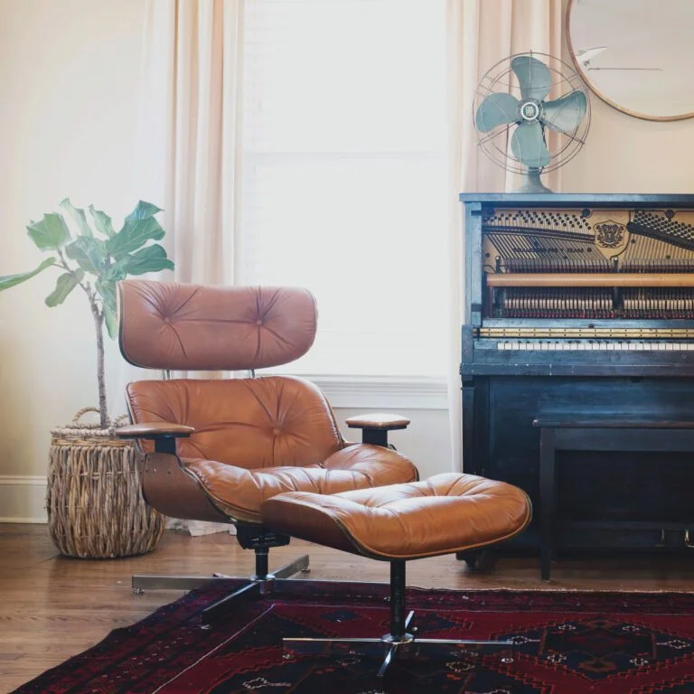Empty Brown Therapist Chair