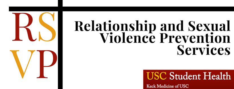 Logo of USC Relationship and Sexual Violence Prevention as part of Student Health
