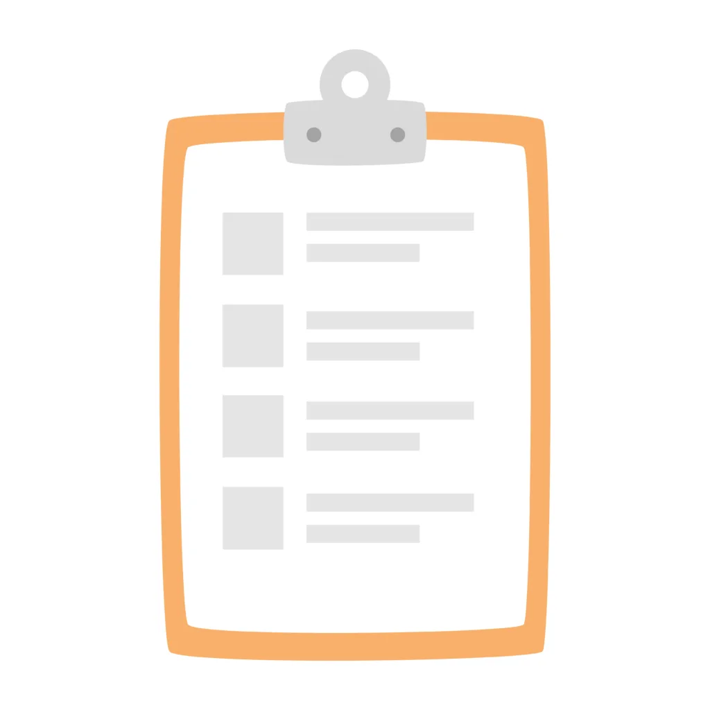 clipboard with paper document isolated icon